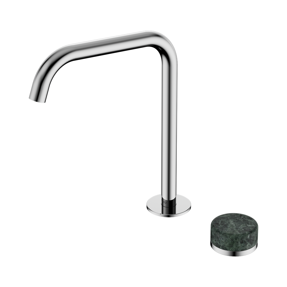 SERENITY PROGRESSIVE BATH/KITCHEN MIXER EDGE SPOUT WITH VERDE ALPI HANDLE CHROME
