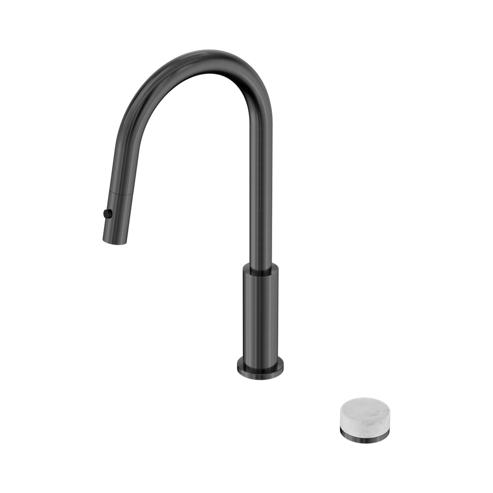 SERENITY PROGRESSIVE PULL OUT KITCHEN SET WITH CARRARA HANDLE GUN METAL