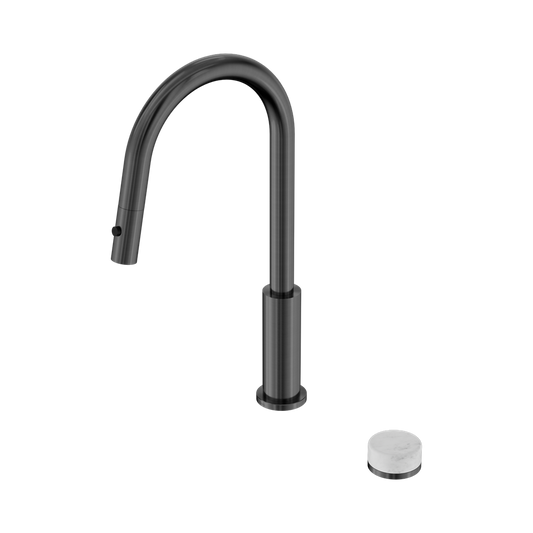 SERENITY PROGRESSIVE PULL OUT KITCHEN SET WITH CARRARA HANDLE GUN METAL