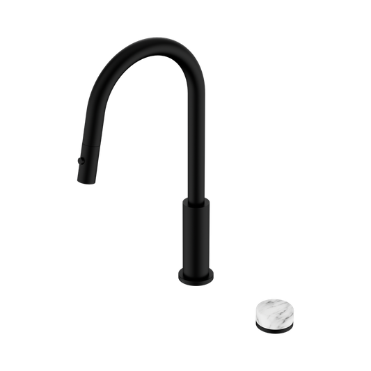 SERENITY PROGRESSIVE PULL OUT KITCHEN SET WITH ARABESCATO CORCHIA HANDLE MATTE BLACK