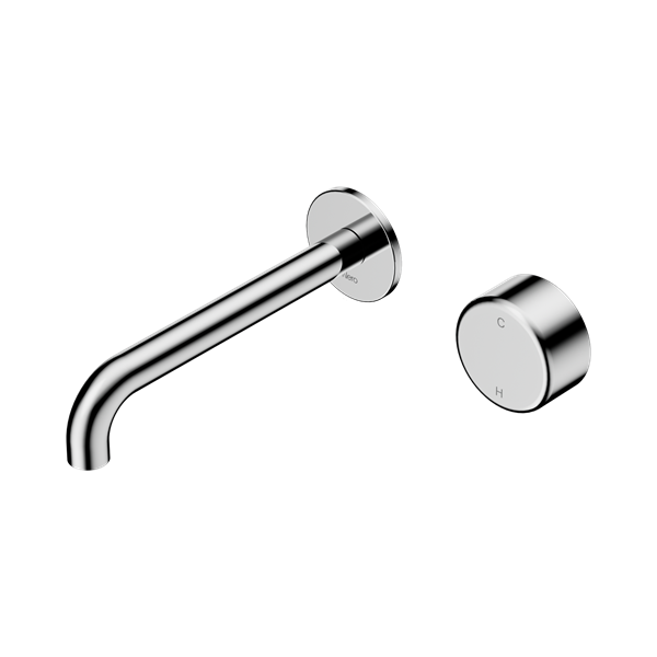 SERENITY PROGRESSIVE WALL BASIN MIXER 160/185/220MM SPOUT WITH METAL HANDLE CHROME