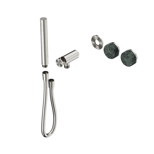 SERENITY PROGRESSIVE SHOWER SYSTEM WITH VERDE ALPI HANDLE AND SLIM SHOWER TRIM KIT ONLY BRUSHED NICKEL