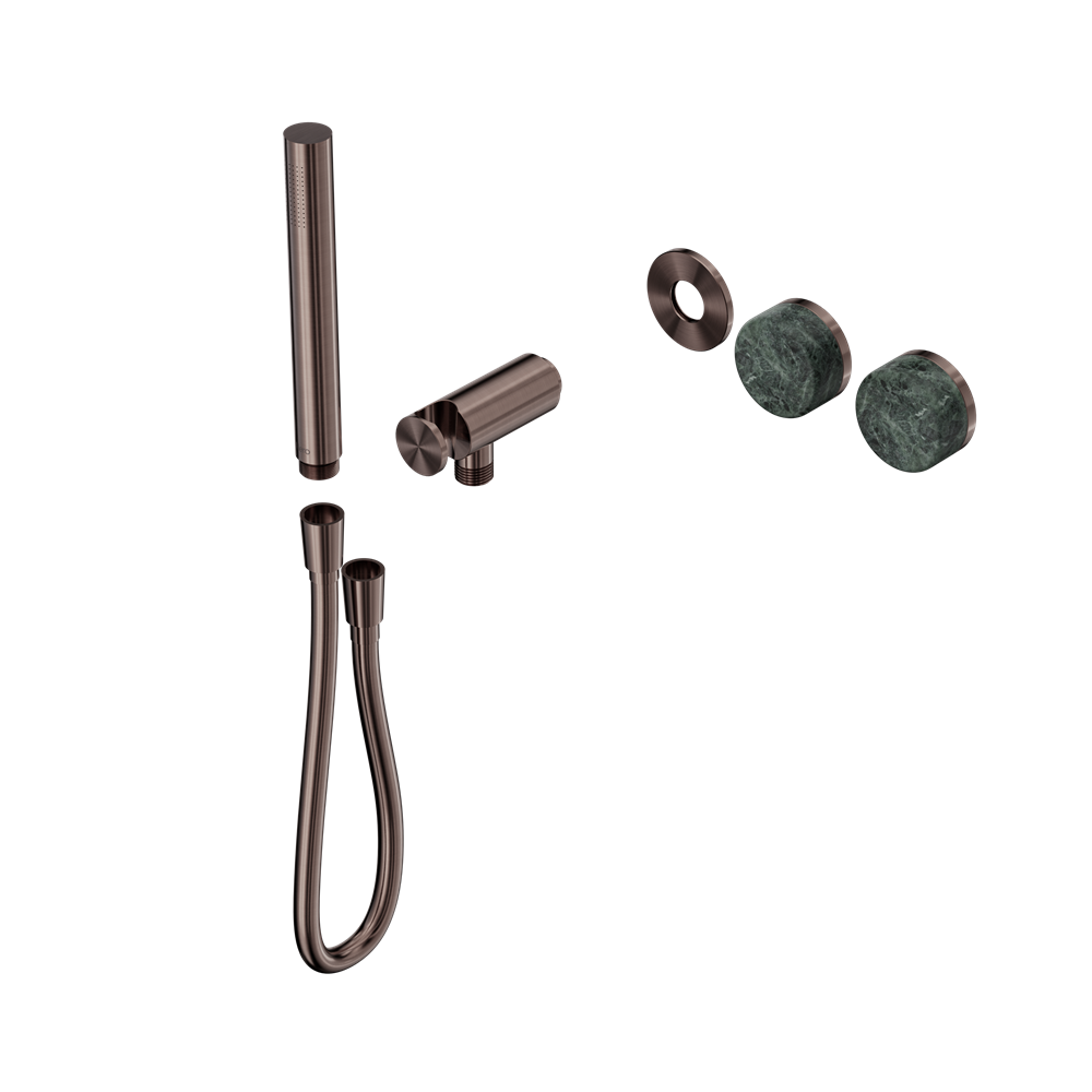 SERENITY PROGRESSIVE SHOWER SYSTEM WITH VERDE ALPI HANDLE AND SLIM SHOWER TRIM KIT ONLY BRUSHED BRONZE