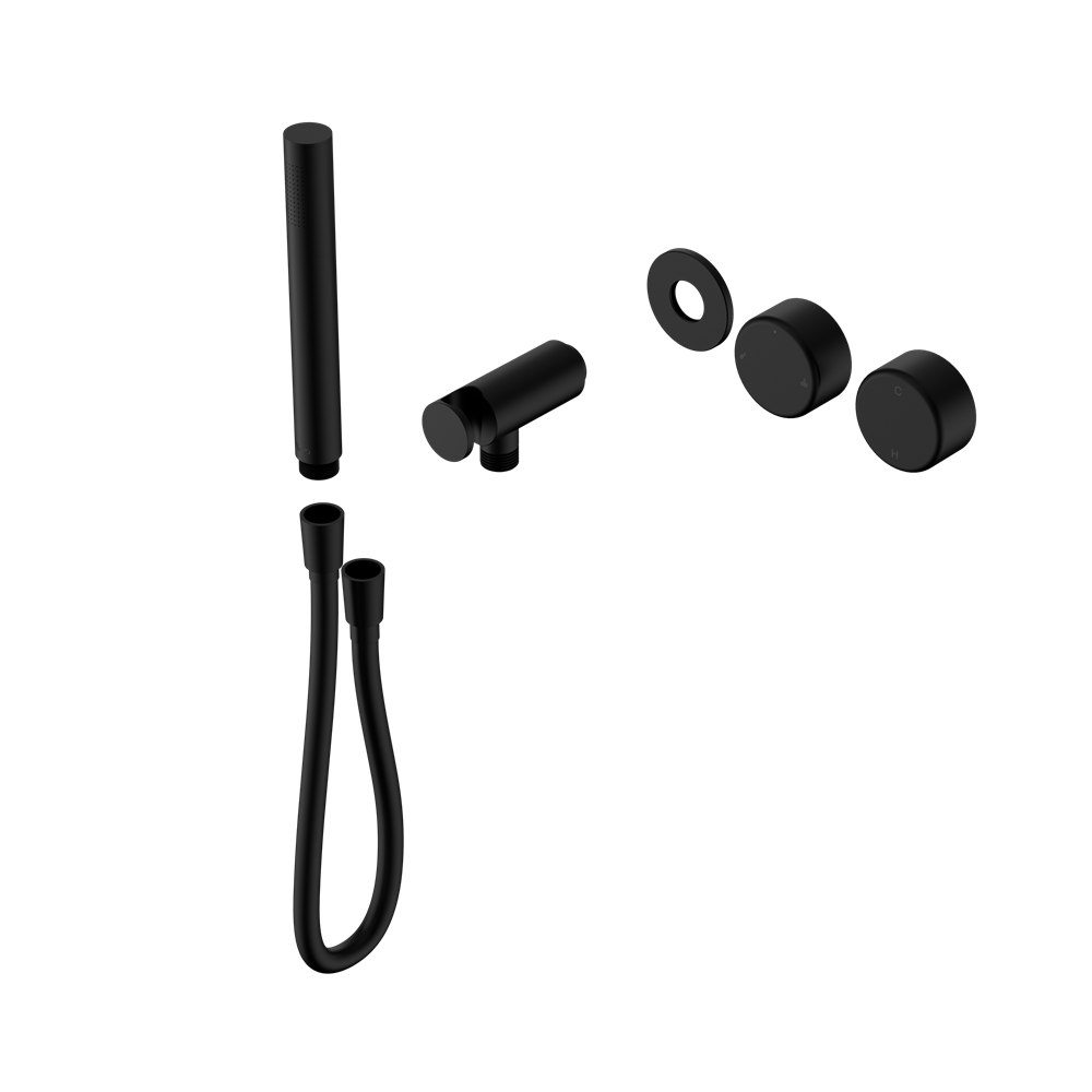 SERENITY PROGRESSIVE SHOWER SYSTEM WITH METAL HANDLE AND SLIM SHOWER TRIM KIT ONLY MATTE BLACK