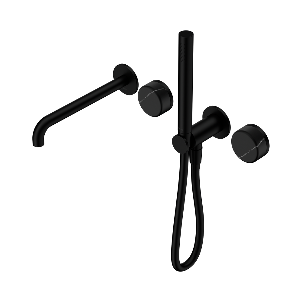 SERENITY PROGRESSIVE SHOWER SYSTEM WITH SPOUT WITH MARQUINA MATTE BLACK