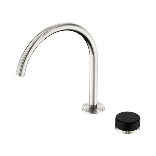 SERENITY PROGRESSIVE BATH/KITCHEN MIXER ARC SPOUT WITH MARQUINA BRUSHED NICKEL