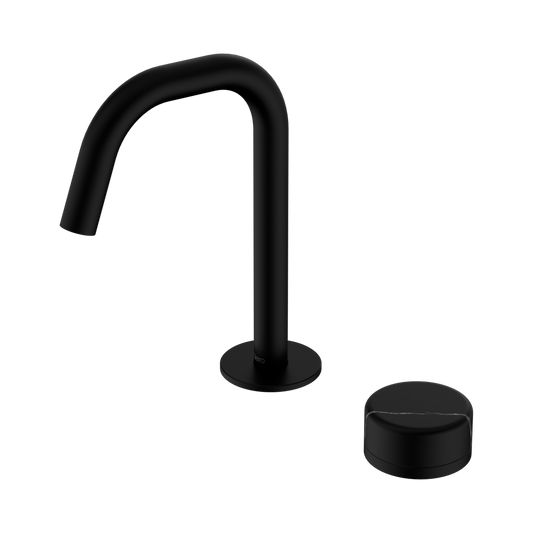 SERENITY PROGRESSIVE BASIN MIXER EDGE SPOUT WITH MARQUINA MATTE BLACK