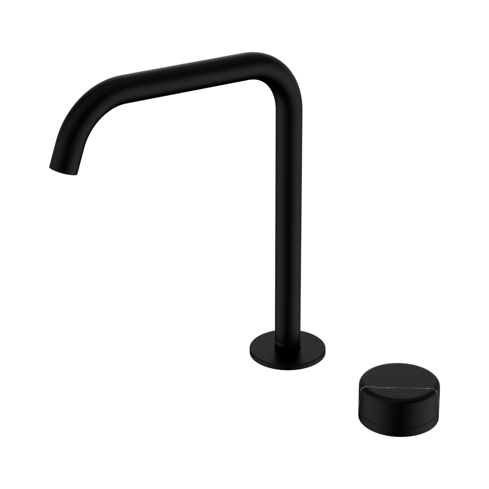 SERENITY PROGRESSIVE BATH/KITCHEN MIXER EDGE SPOUT WITH MARQUINA MATTE BLACK