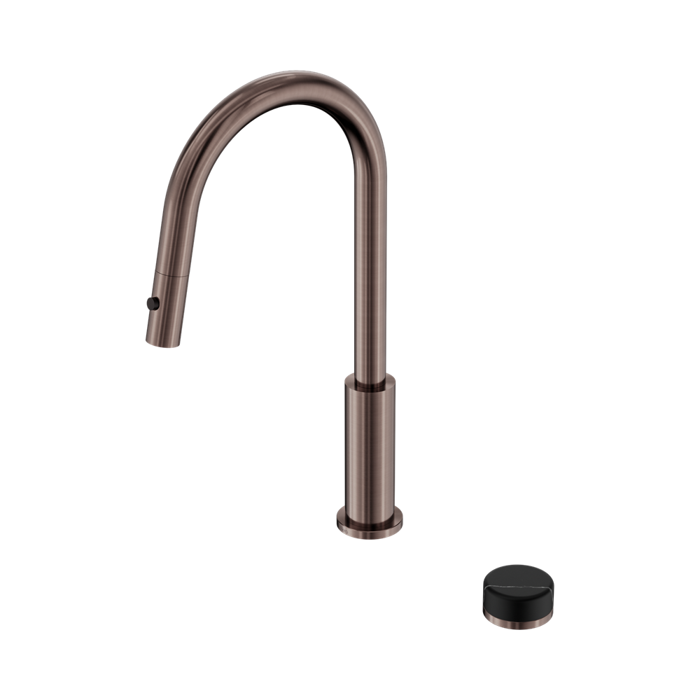 Serenity Progressive Pull Out Kitchen Set With Marquina Brushed Bronze — Kitchen Mixers & Taps