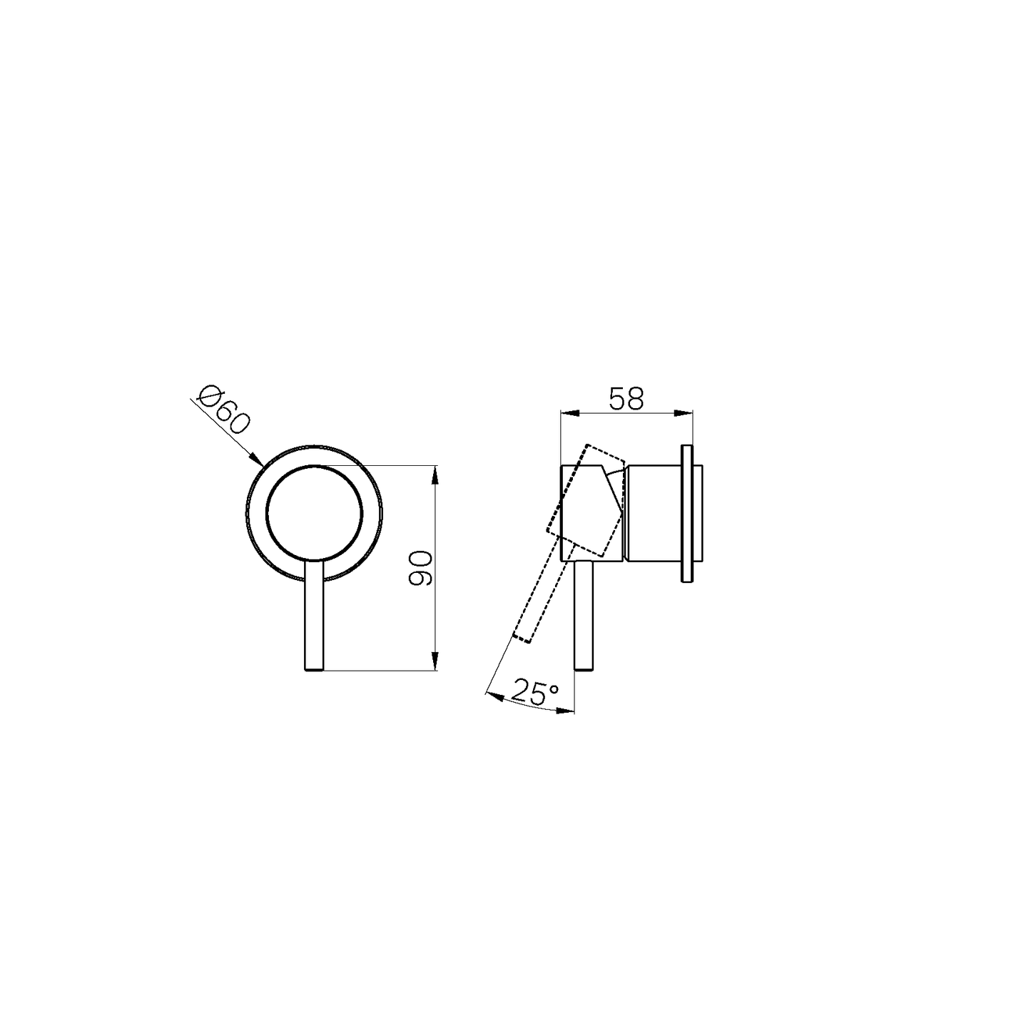 DOLCE II SHOWER MIXER TRIM KITS ONLY BRUSHED GOLD