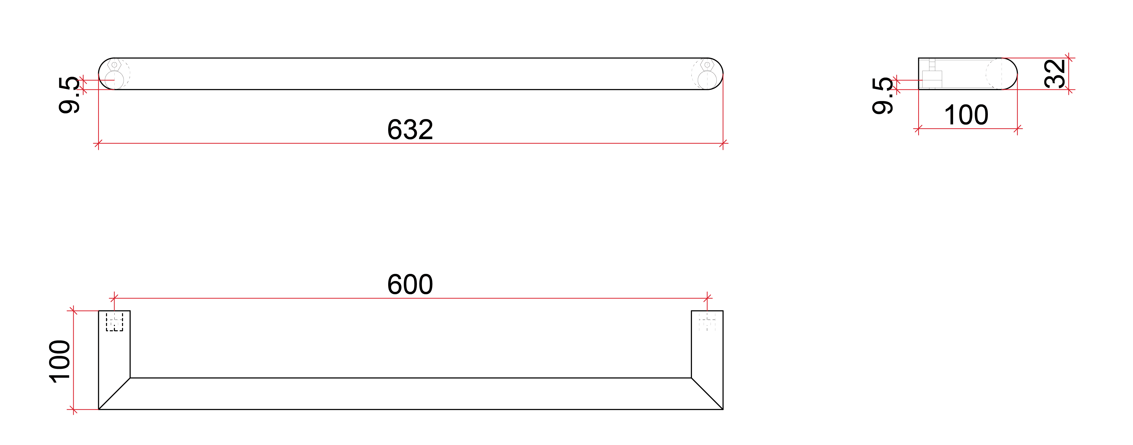 DSR6BB Brushed Brass Round Single Bar Heated Towel Rail