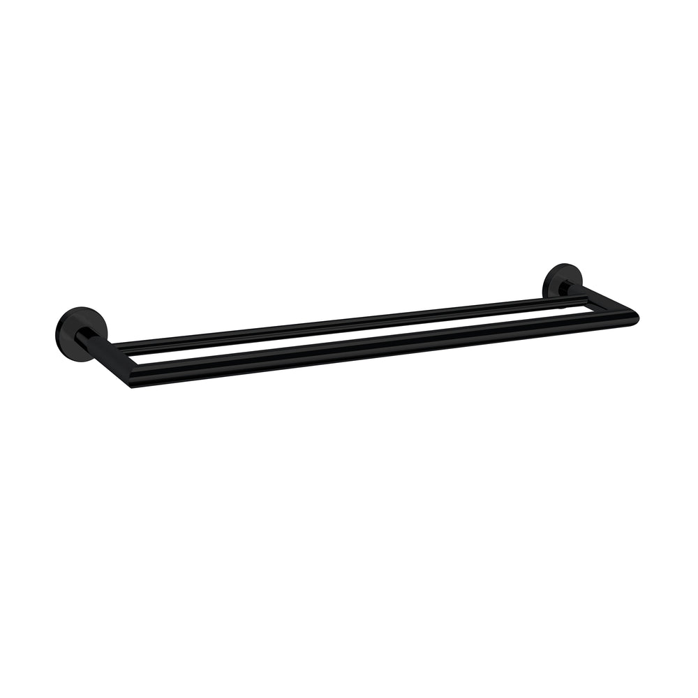 DOLCE DOUBLE TOWEL RAIL 700MM MATTE BLACK