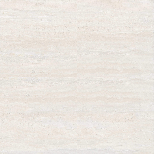 Bulimba White travertine look tile laid in a four tile layout