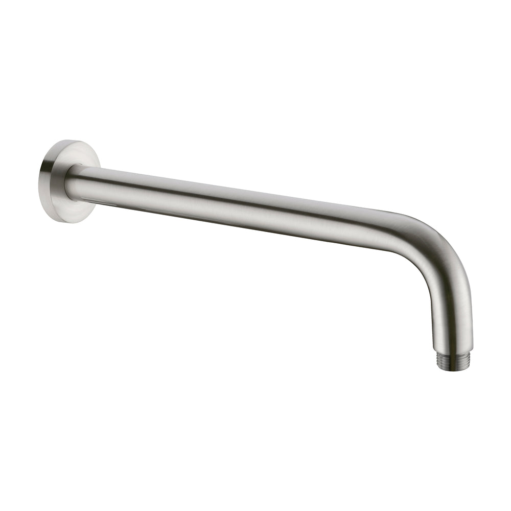 ROUND SHOWER ARM 330MM/500MM LENGTH CHROME BRUSHED NICKEL