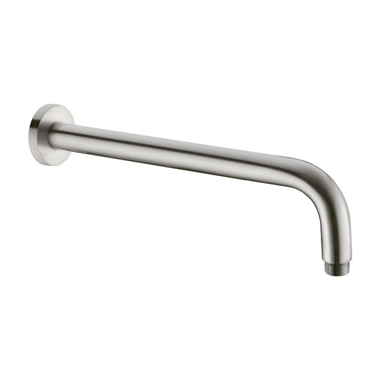 ROUND SHOWER ARM 330MM/500MM LENGTH CHROME BRUSHED NICKEL
