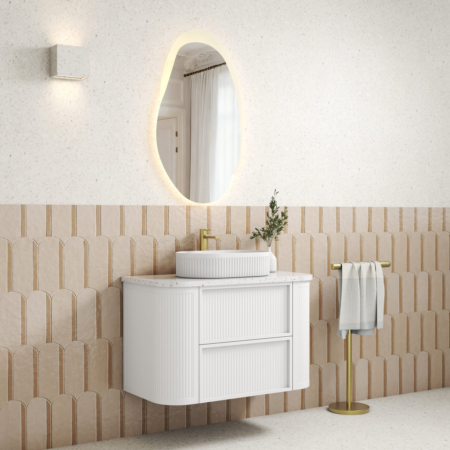 Ramee Fluted Wall Hung