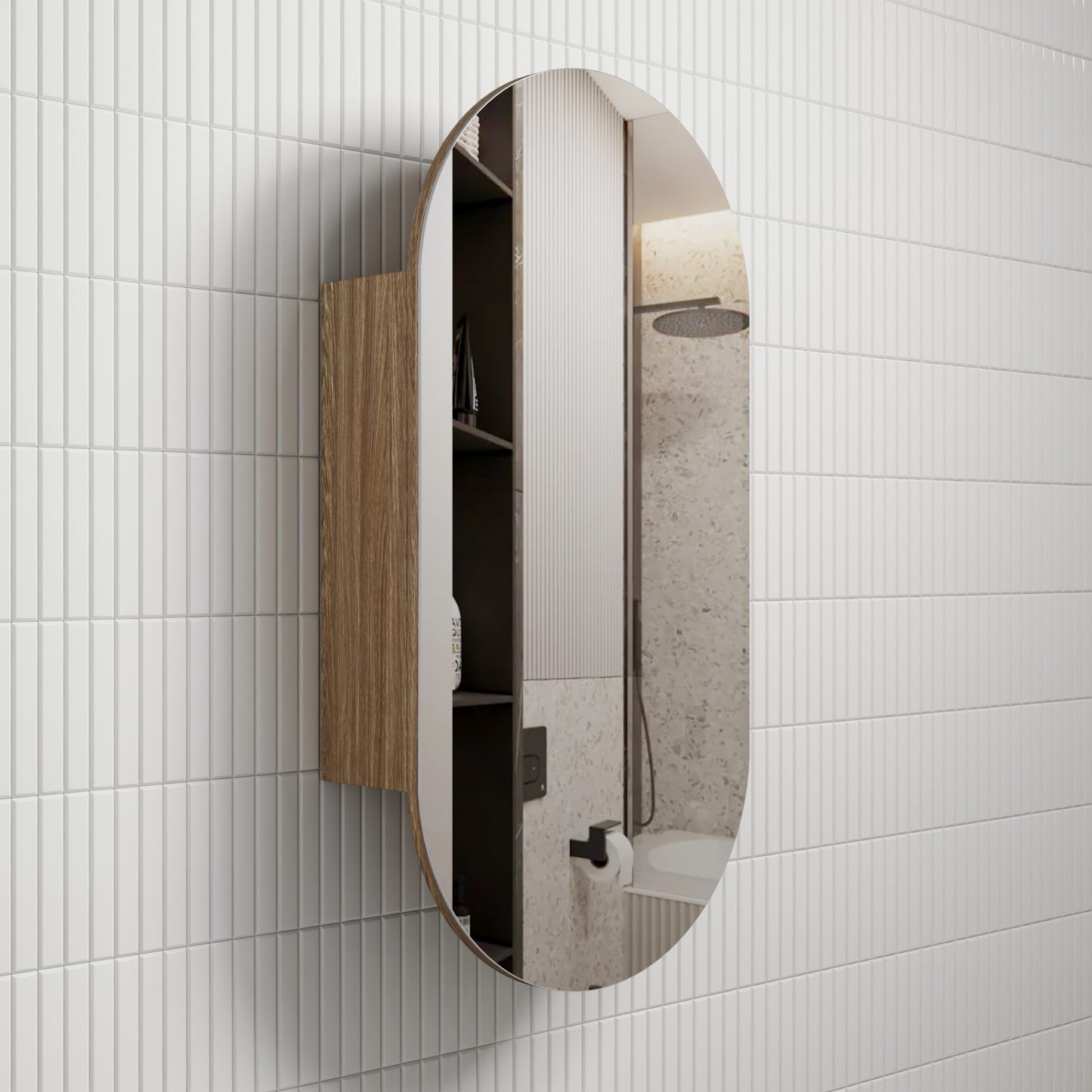 Beau Monde Shaving Cabinet - Matte White
