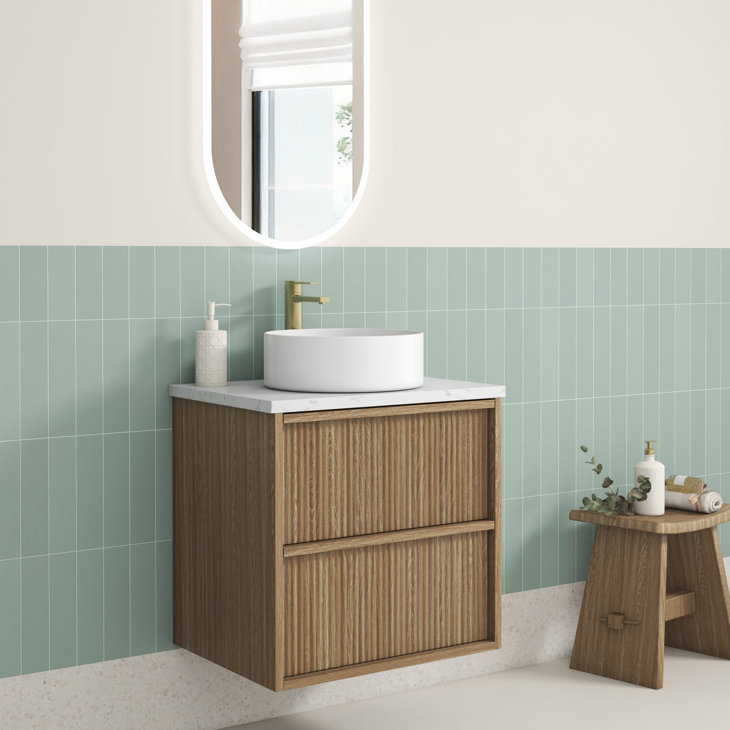 Venetta Fluted Framed Wall Hung