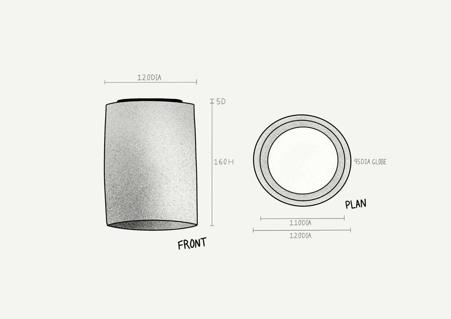 We Ponder Dawn Surface Mount Ceramic Ceiling Light