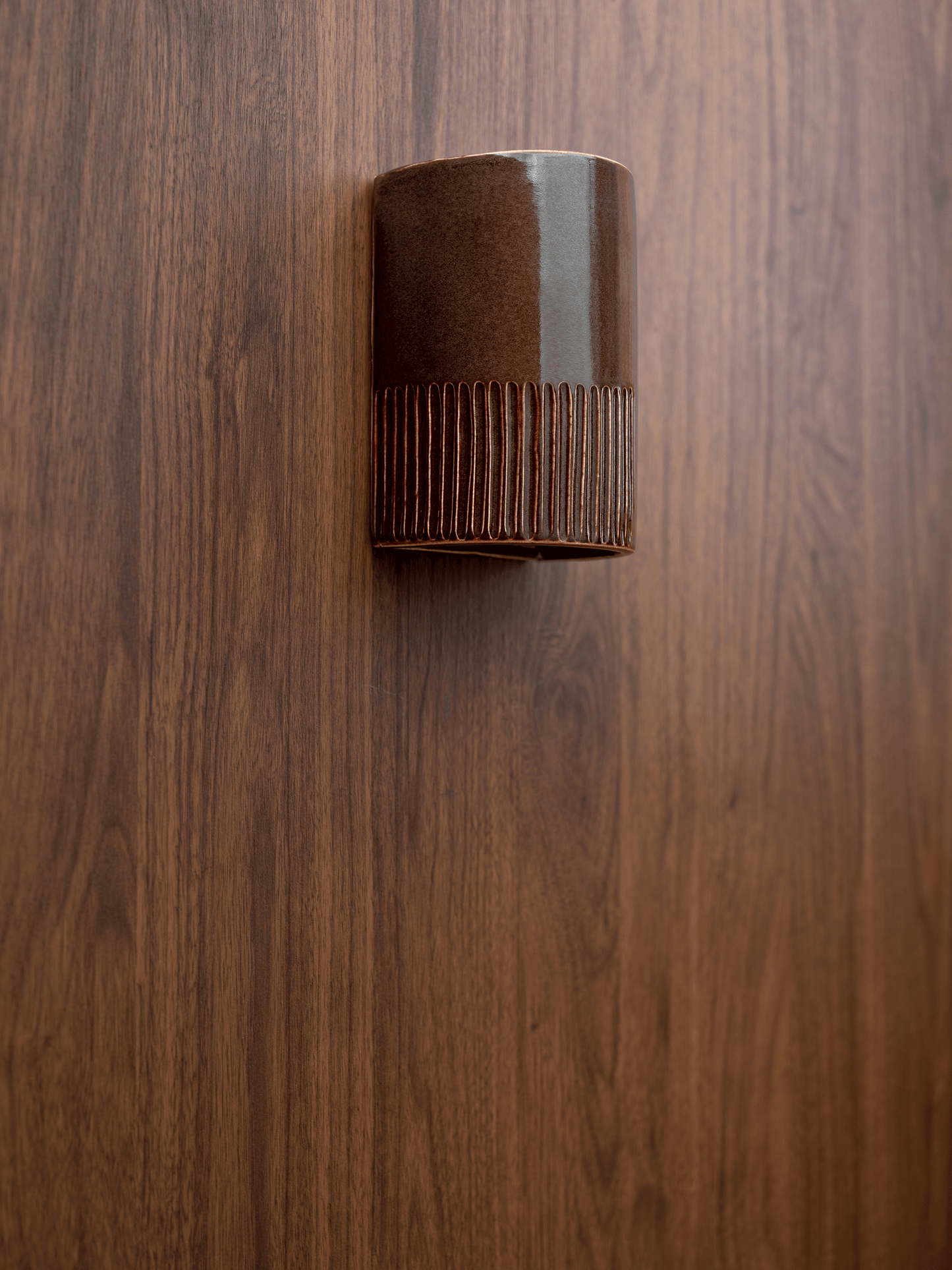 We Ponder Day Short Exterior Choccy Milk Ceramic Wall Light