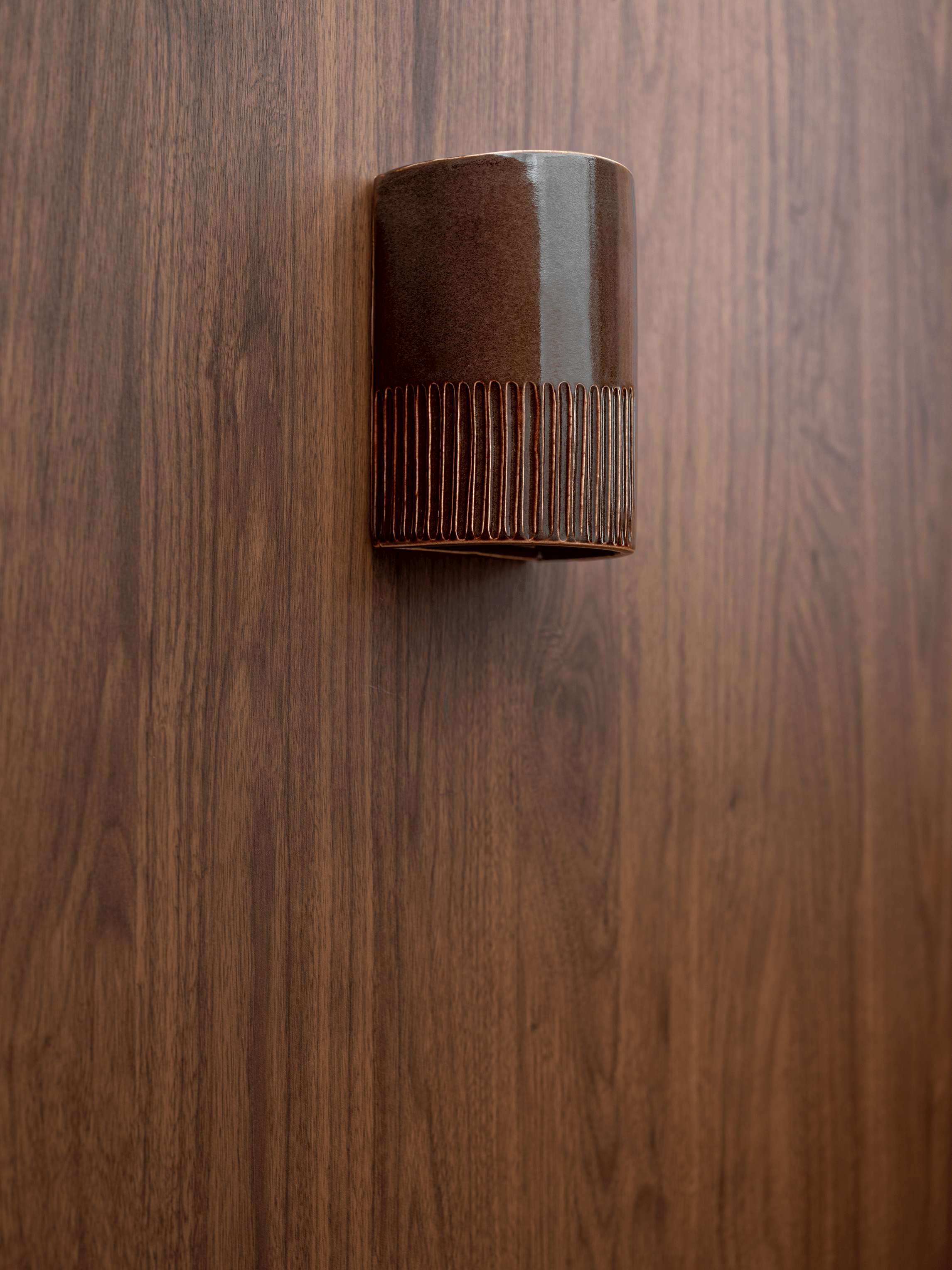 We Ponder Day Short Exterior Choccy Milk Ceramic Wall Light