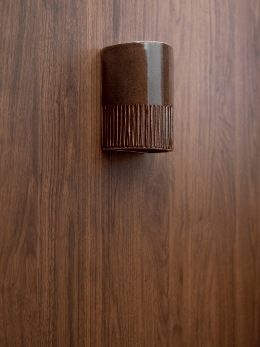 We Ponder Day Short Exterior Choccy Milk Ceramic Wall Light