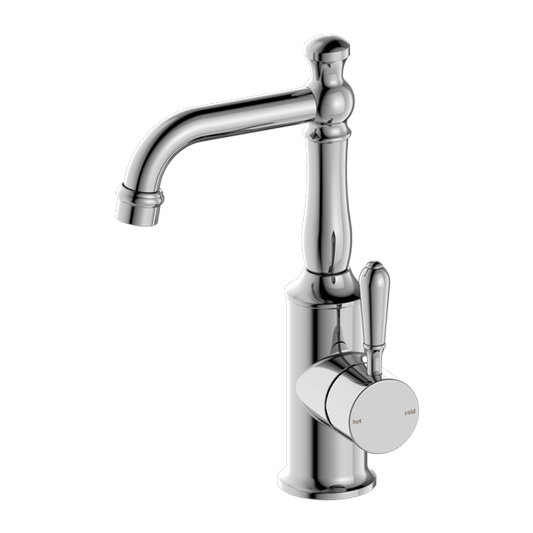 YORK BASIN MIXER WITH METAL LEVER CHROME