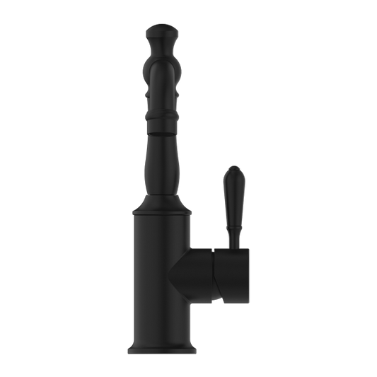 YORK BASIN MIXER WITH METAL LEVER MATTE BLACK
