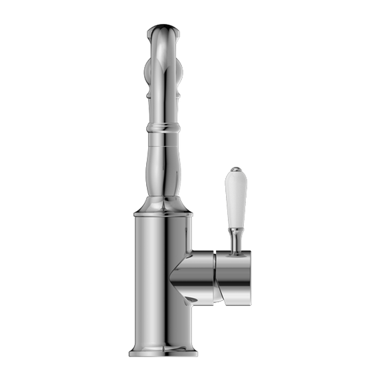 YORK BASIN MIXER HOOK SPOUT WITH CHROME