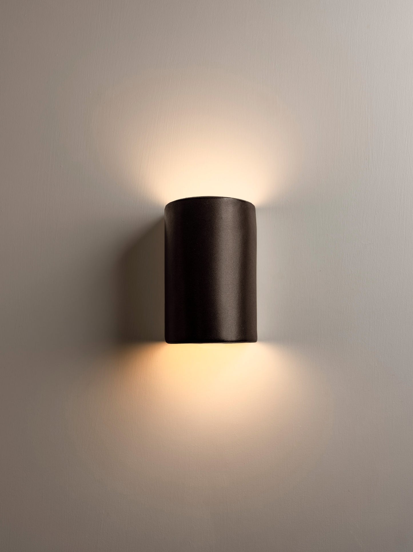 We Ponder Slate Short Exterior Ceramic Wall Light