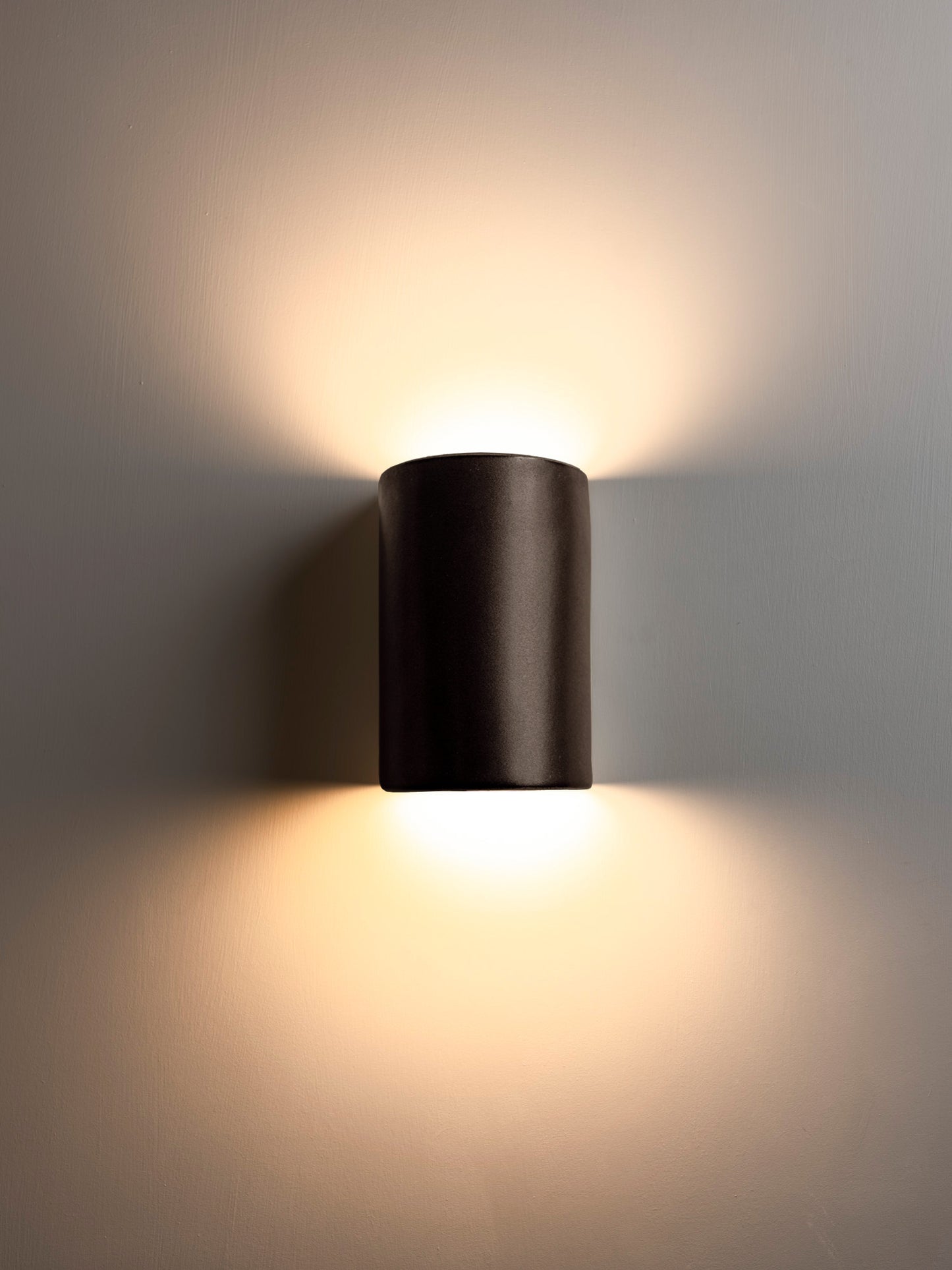 We Ponder Slate Short Exterior Ceramic Wall Light
