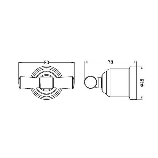 YORK ROBE HOOK BRUSHED NICKEL