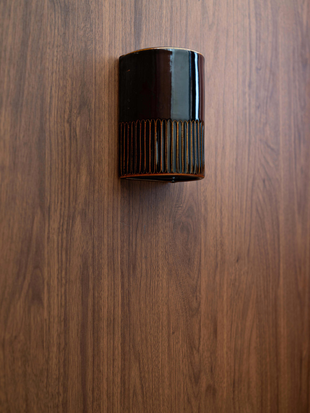 We Ponder Day Short Exterior Burnt Toast Ceramic Wall Light