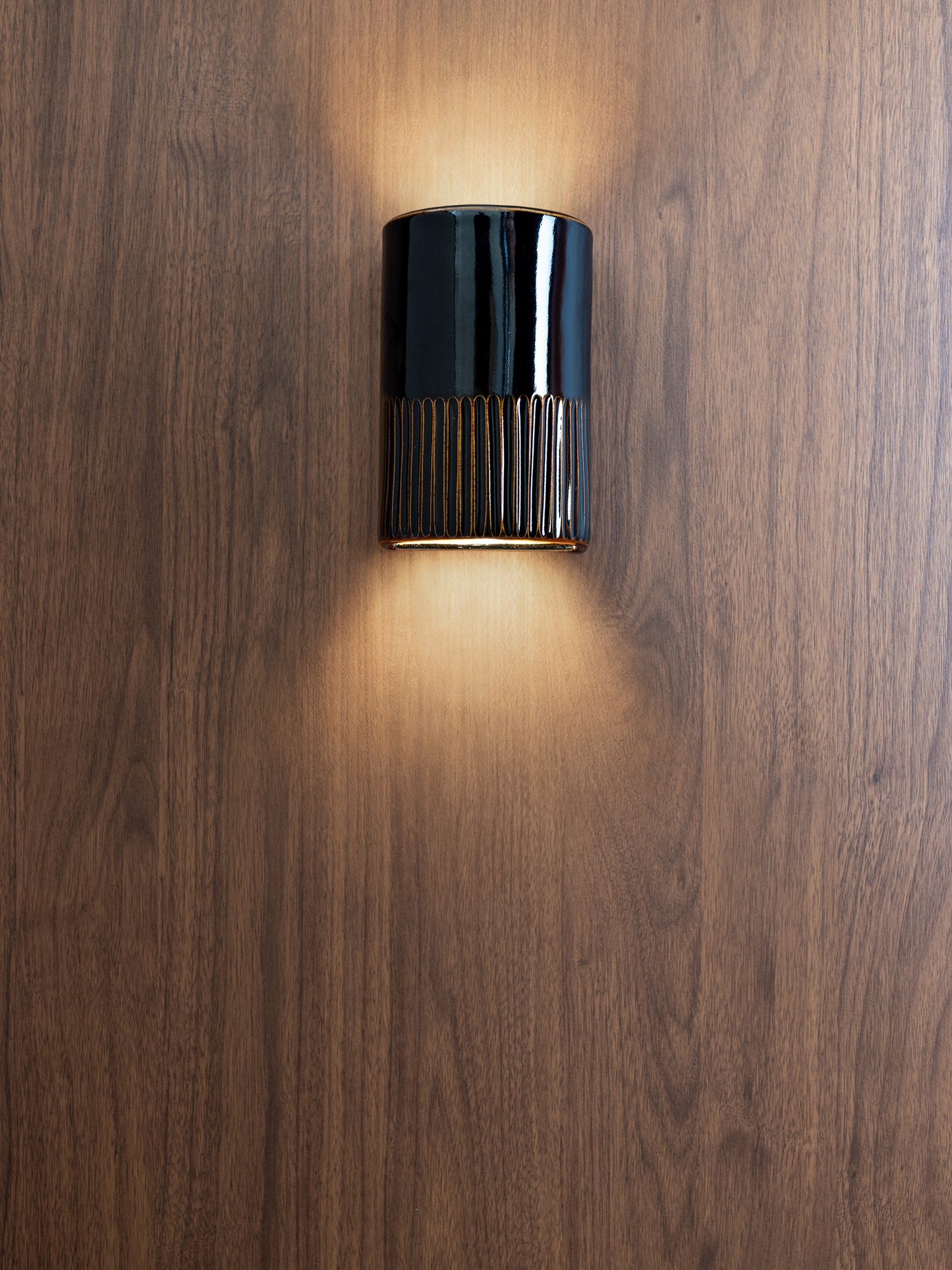 We Ponder Day Short Exterior Burnt Toast Ceramic Wall Light