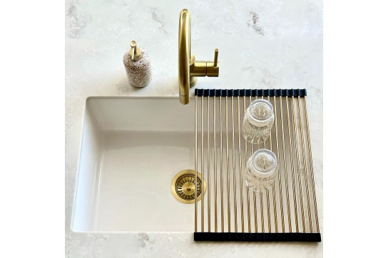 Roll-Up Sink Drainer 43 x 32 - Brushed Brass