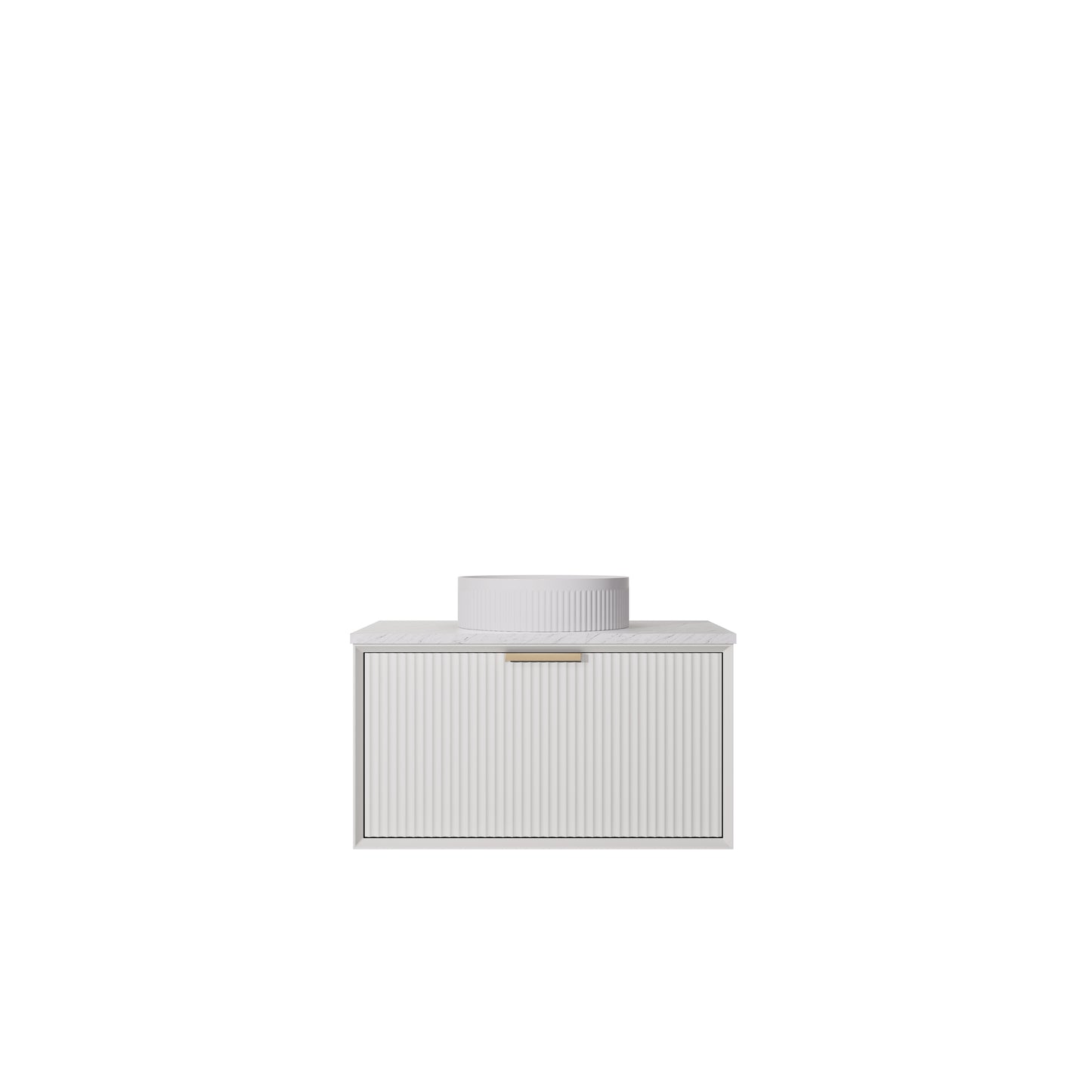 Kliff Modern Wall Hung PVC Cabinet Matte White