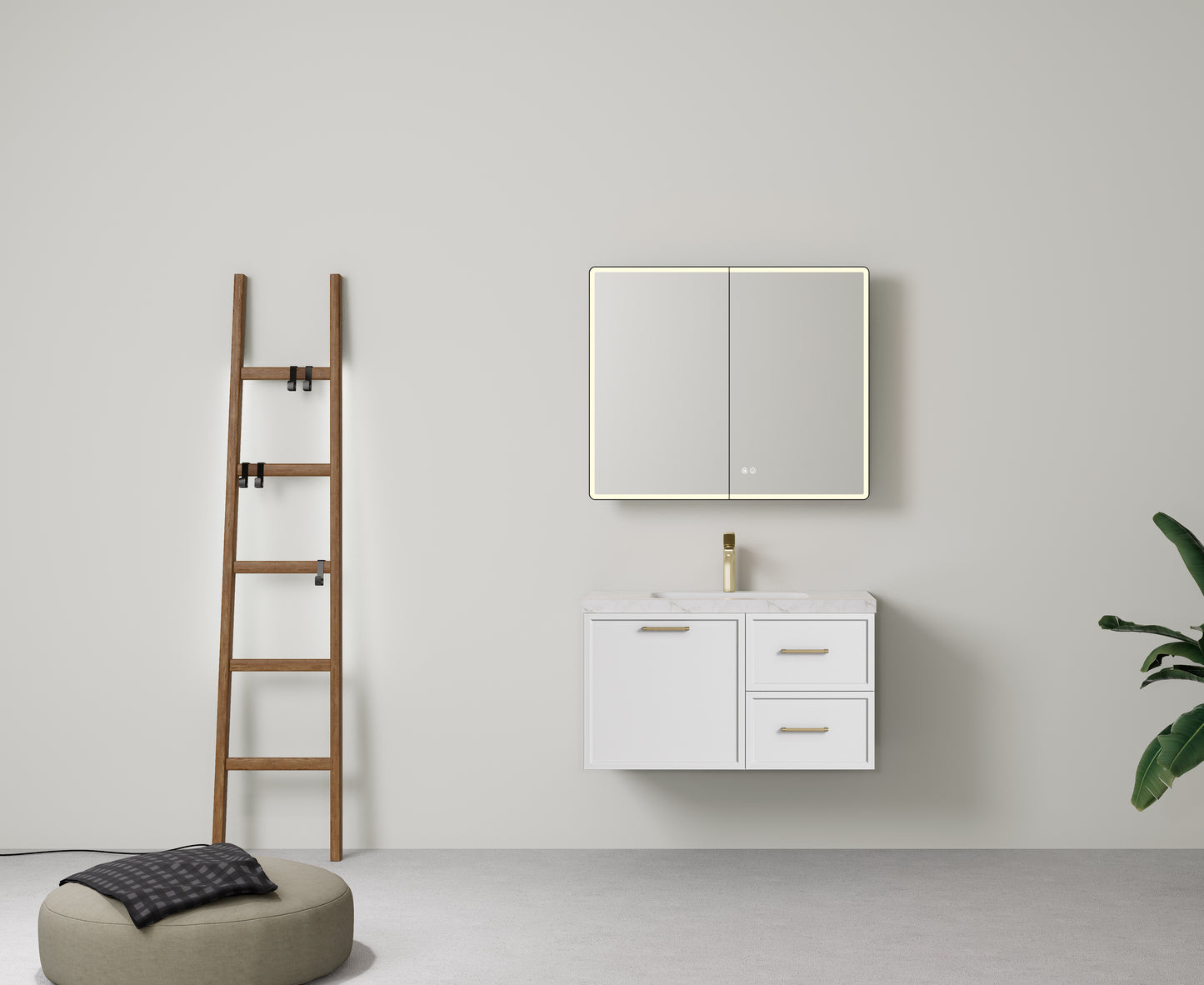 Kingsley Federation Wall Hung PVC Cabinet Matte White
