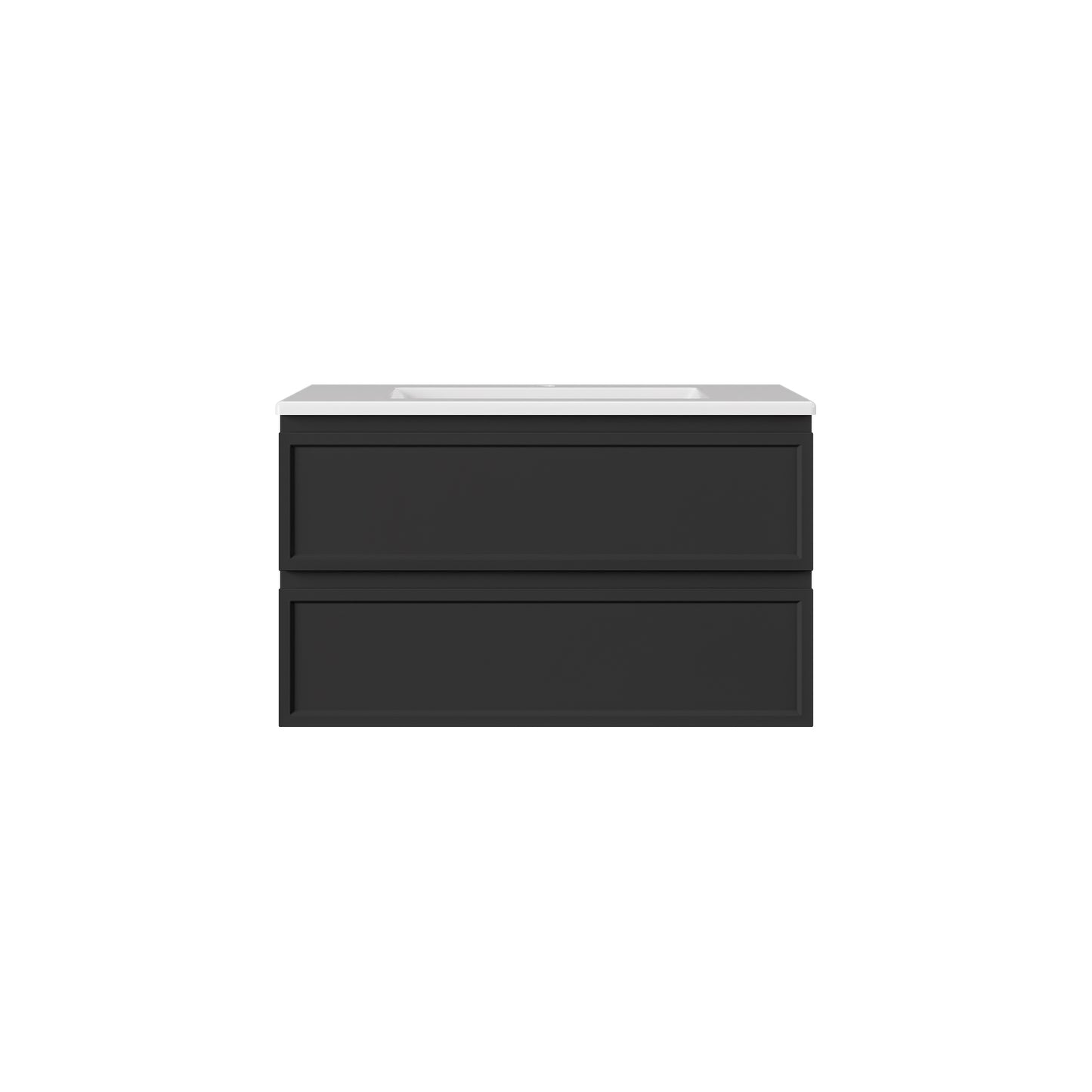 New Hamilton Federation Slim Wall Hung Cabinet Matte Black