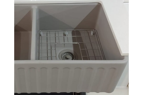 90 x 50mm Concrete Look Basket Waste with Long Screw