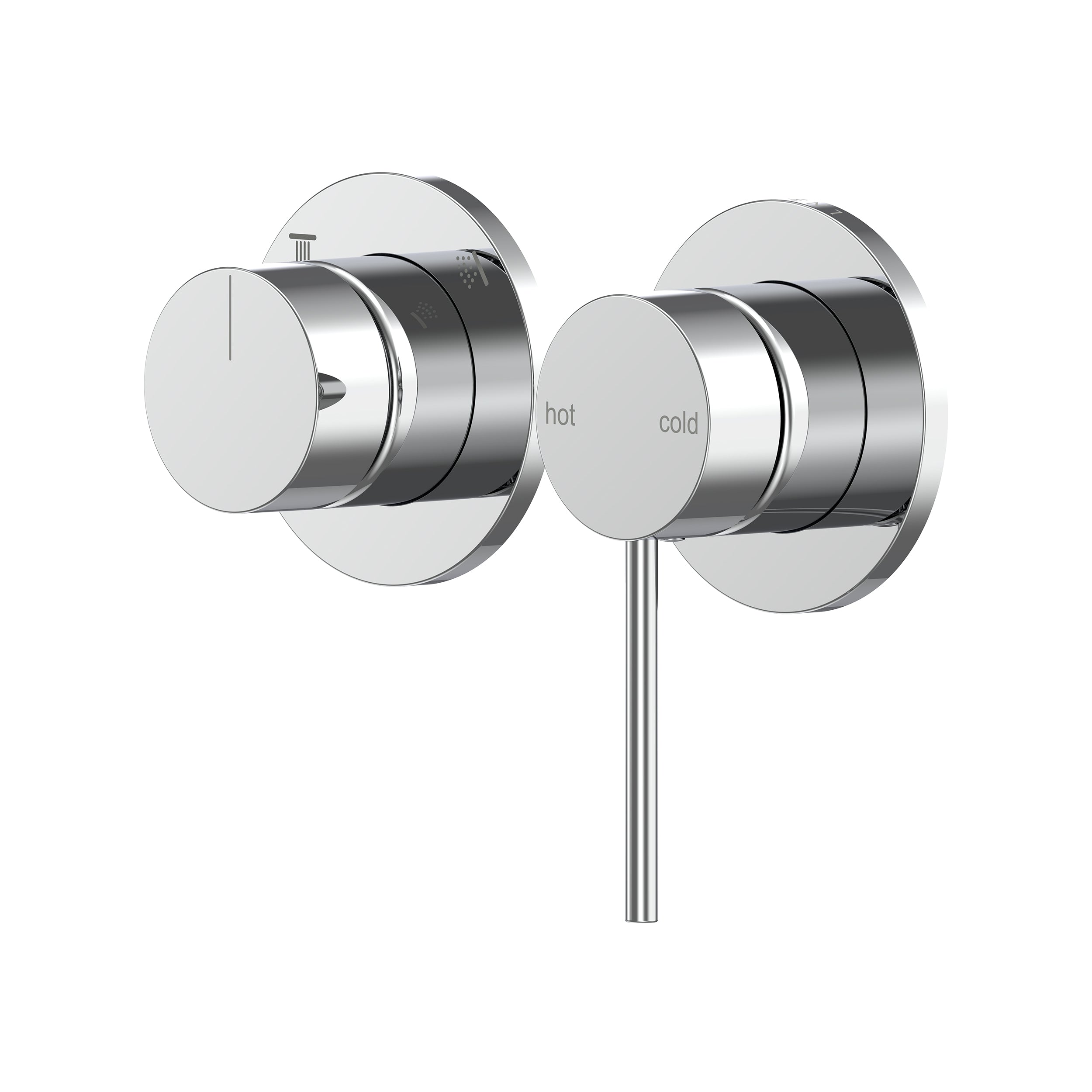 Argia Shower/Wall Mixer with Diverter Trim Kit - Chrome