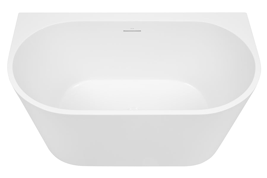 Alegra 1400 Back-To-Wall Freestanding Bath with Integrated Overflow