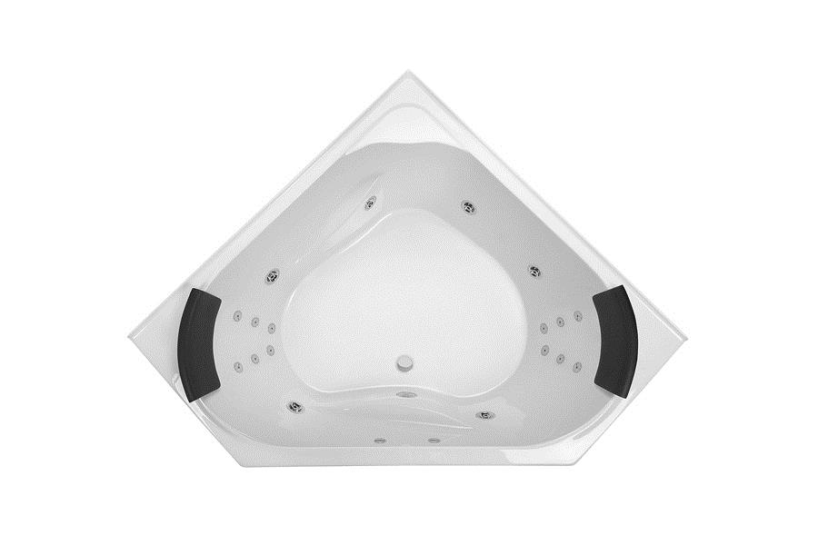 Angelique 1295/1465 Dolce Vita 18-Jet Spa Bath — White Baths, Acrylic Baths, Oval Baths
