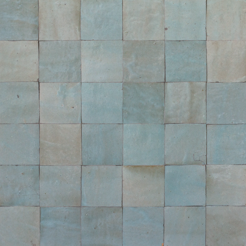 Medina Aquamarine Blue Moroccan Zellige Square Tile