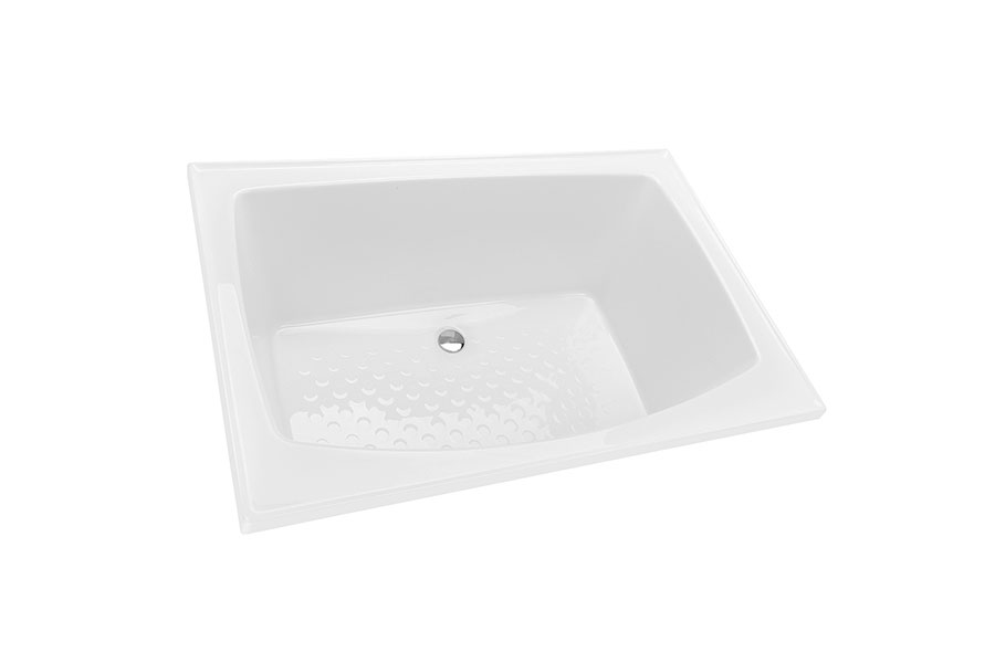 Azzurro 1200 Inset Shower Bath — White Baths, Acrylic Baths, Built In Baths, Rectangular Baths