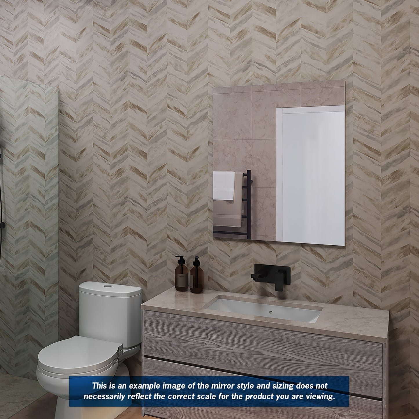 JS6090GTD Rectangle Polished Edge Mirror with Demister