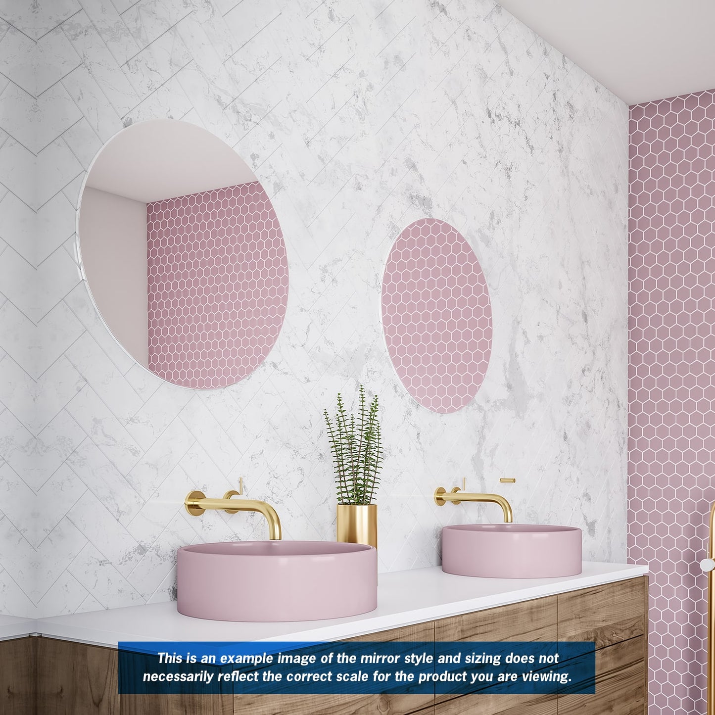 RR9090GT Round Polished Edge Mirror