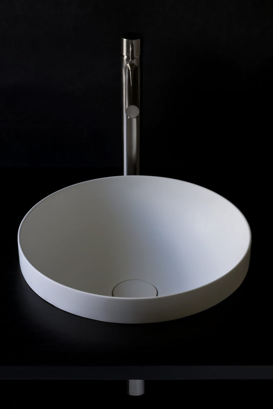 Arundel VXA90 Semi Inset Round Stone Basin 385mm