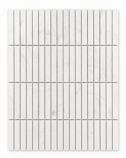 BASTONI CARRARA C MARBLE KIT KAT MOSAIC TILE