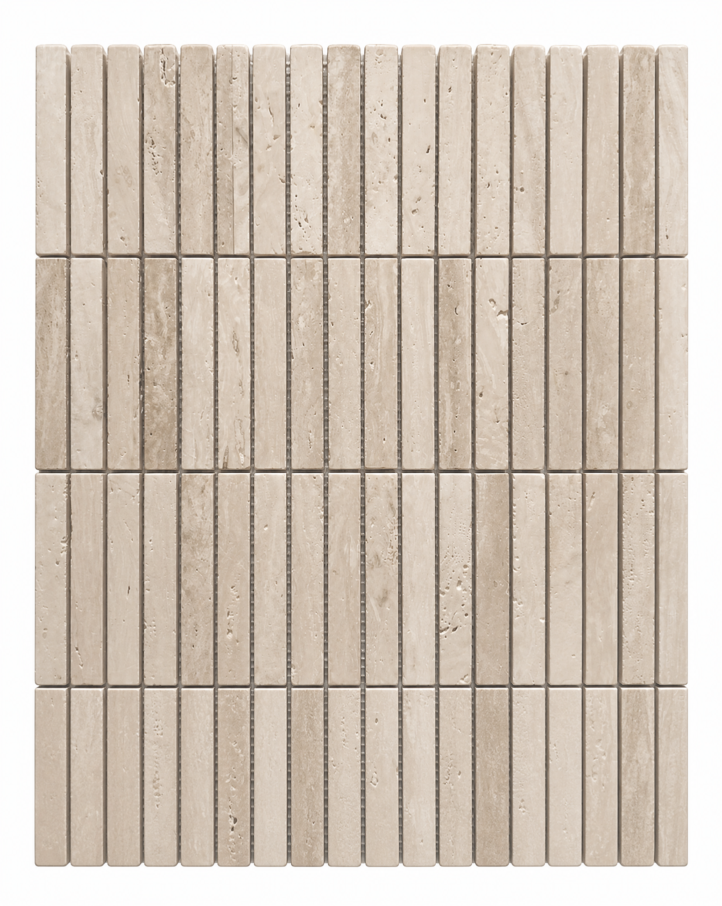 BASTONI TRAVERTINE CLASSIC NATURAL STONE KIT KAT MOSAIC TILE