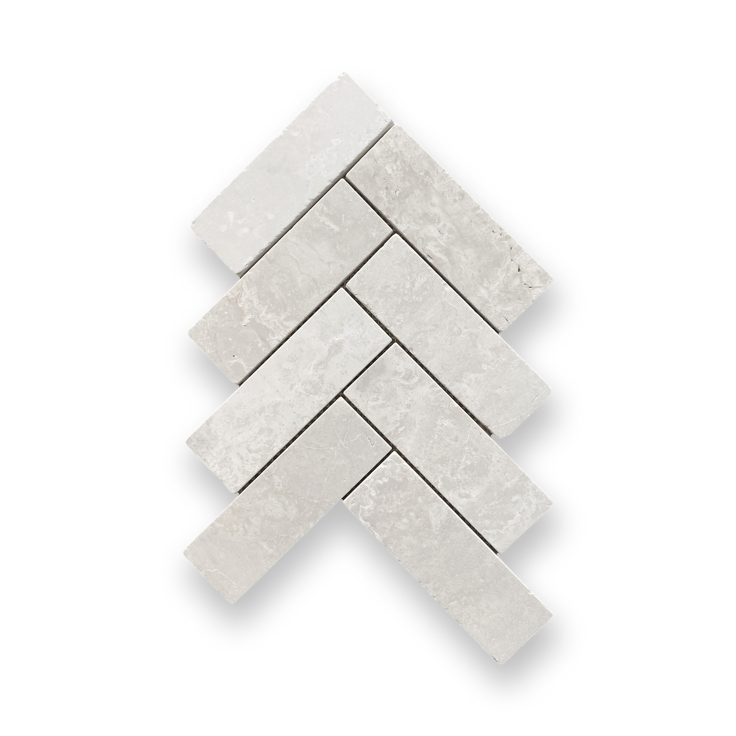 BALMAIN BOTTOCINO LIMESTONE TUMBLED NATURAL STONE HERRINGBONE MOSAIC
